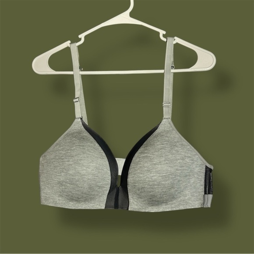 Lively All You Grey Bra Black Mesh 38C